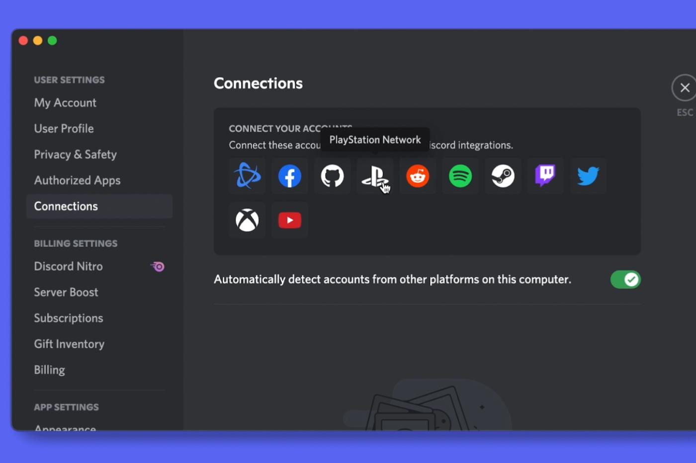 discord playstation lier compte