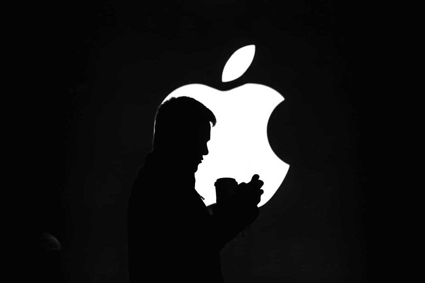 Apple logo noir