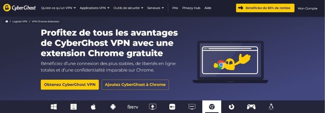 CyberGhost pour Google Chrome