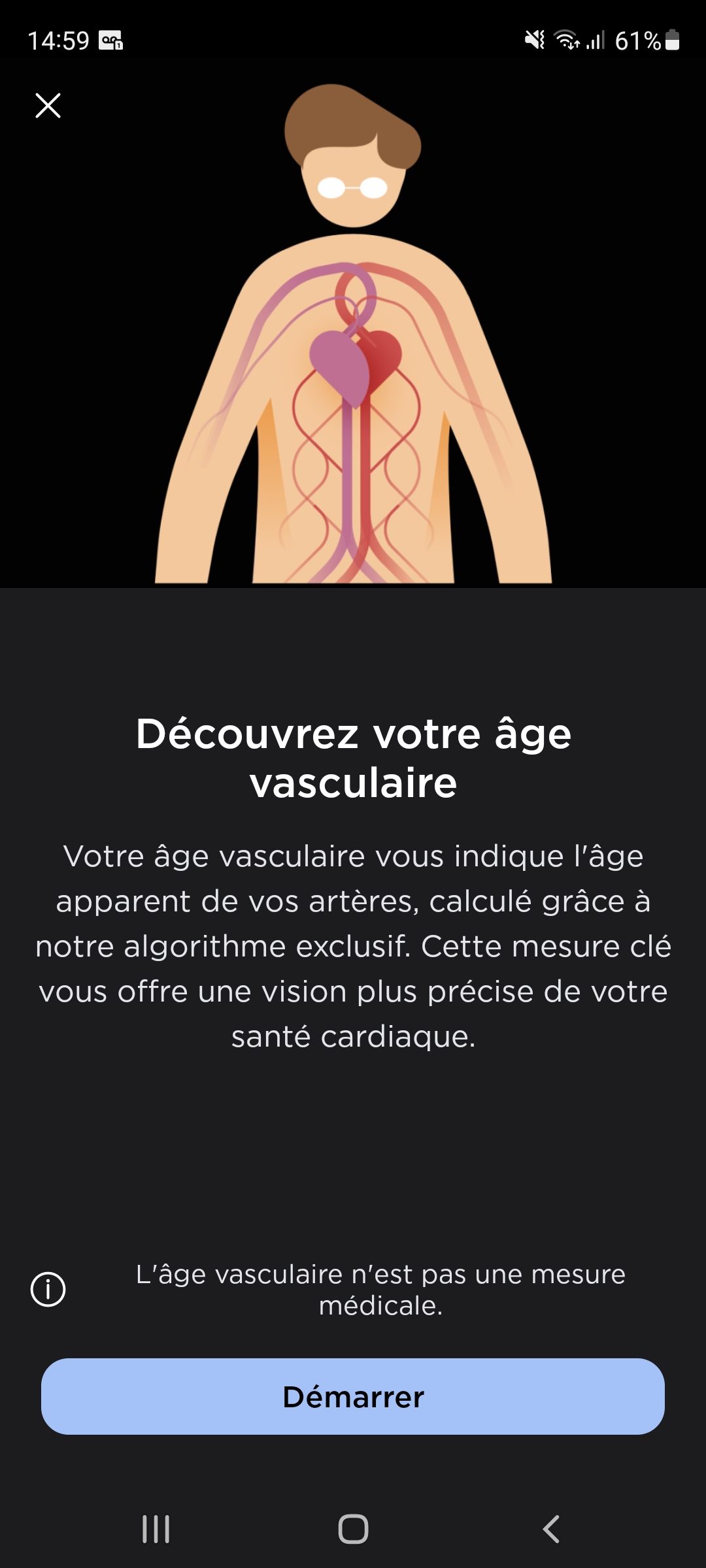 Âge vasculaire Application Health Mate