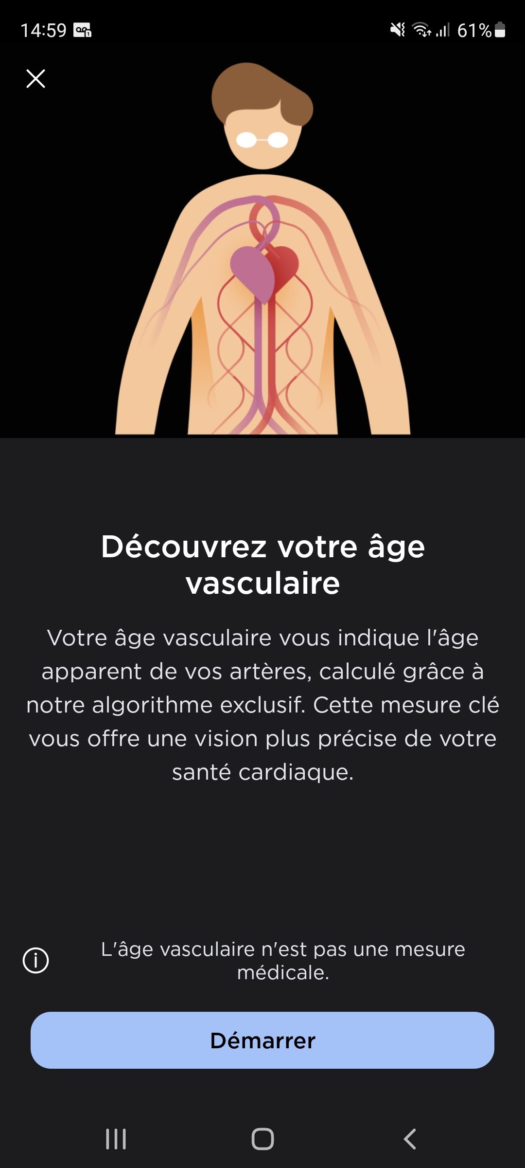 Health Mate application age vasculaire