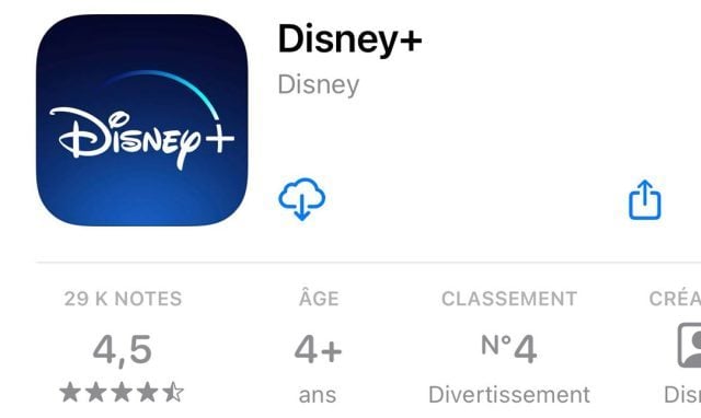 Disney+ sur iOS et iPadOS