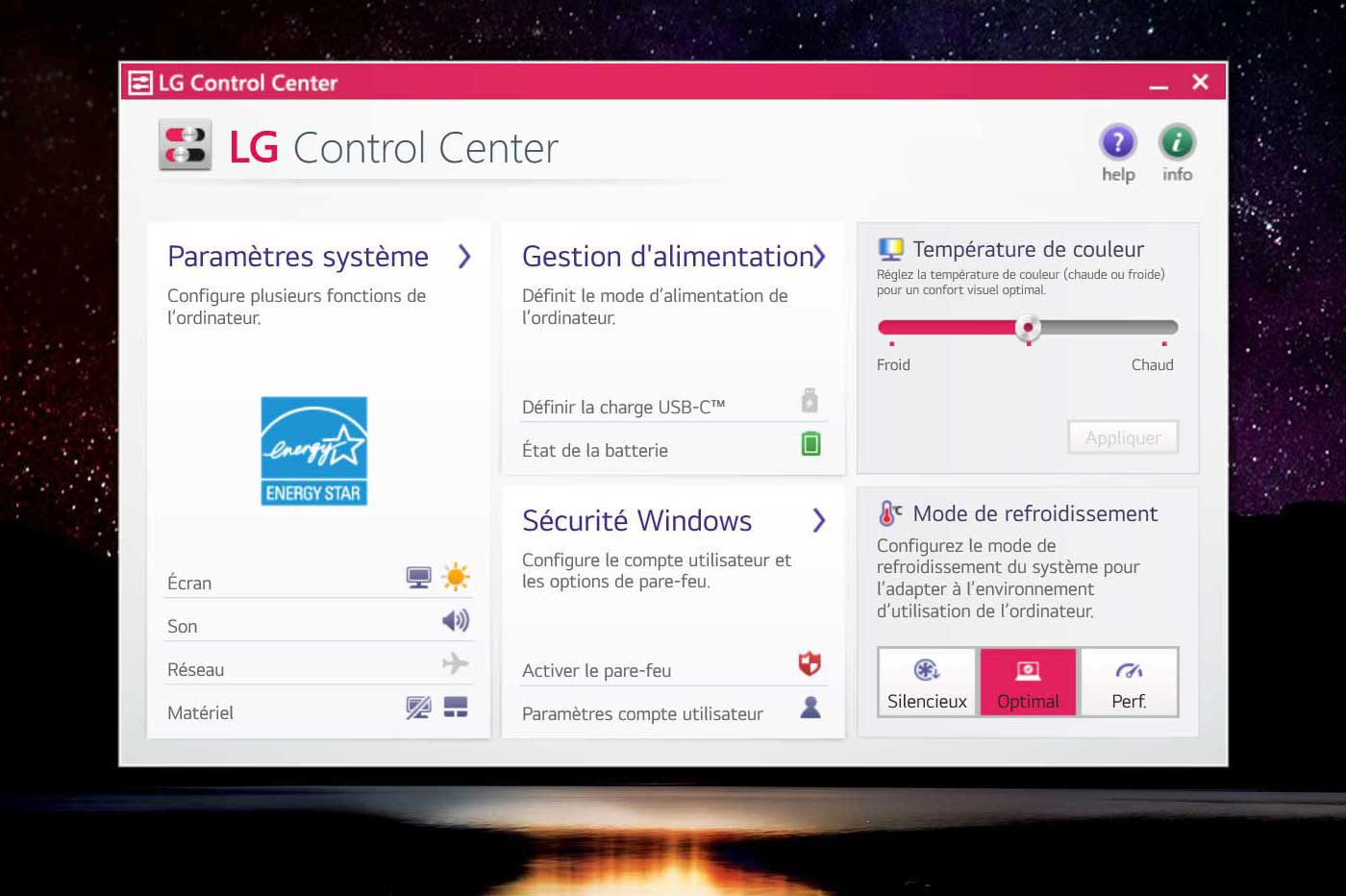 LG Control Center