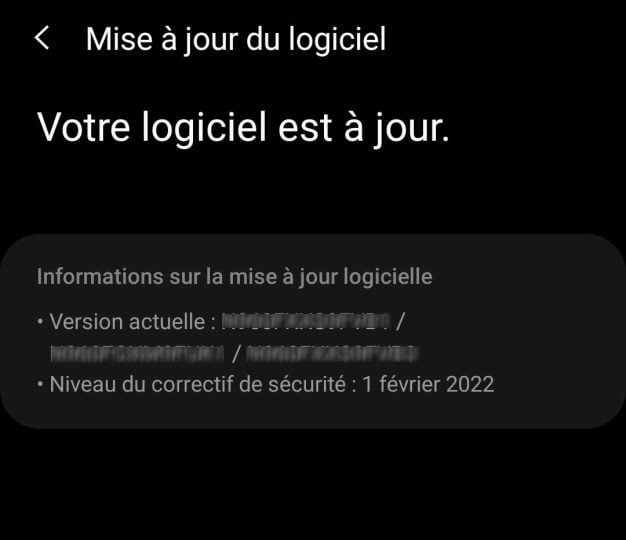 Samsung mise à jour février 2022