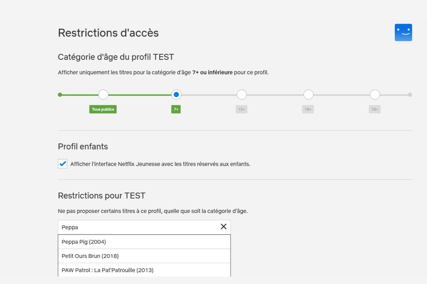 capture écran profil netflix