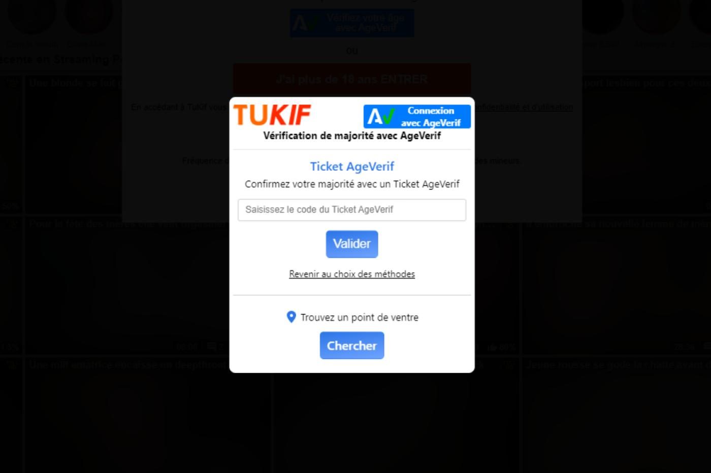 Tukif pornographie contrôle age ticket verif