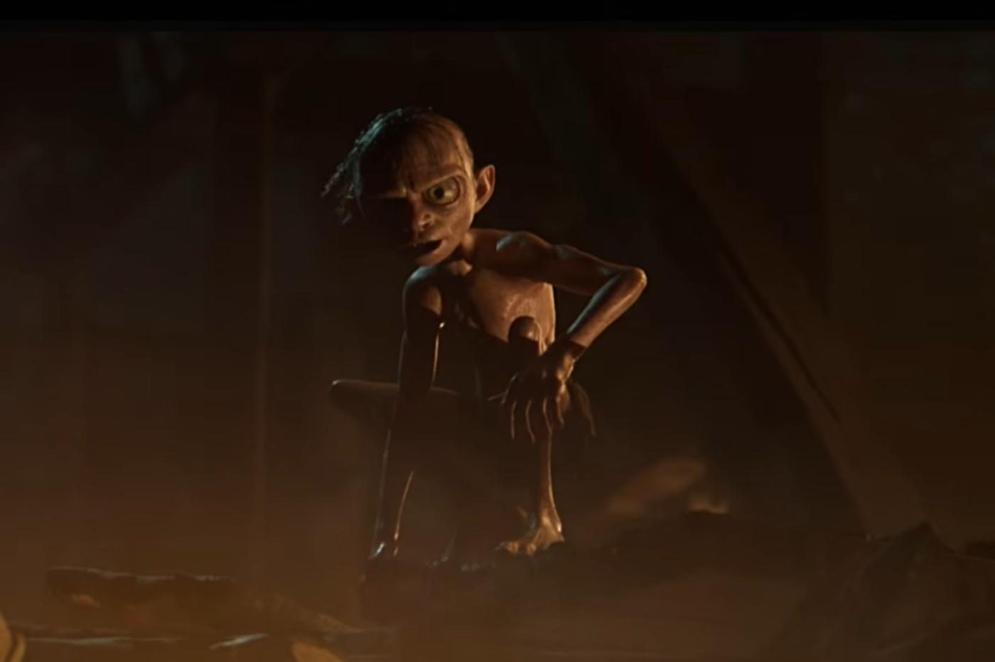 Capture d'écran du trailer cinématique du nouveau jeu Gollum montrant Gollum