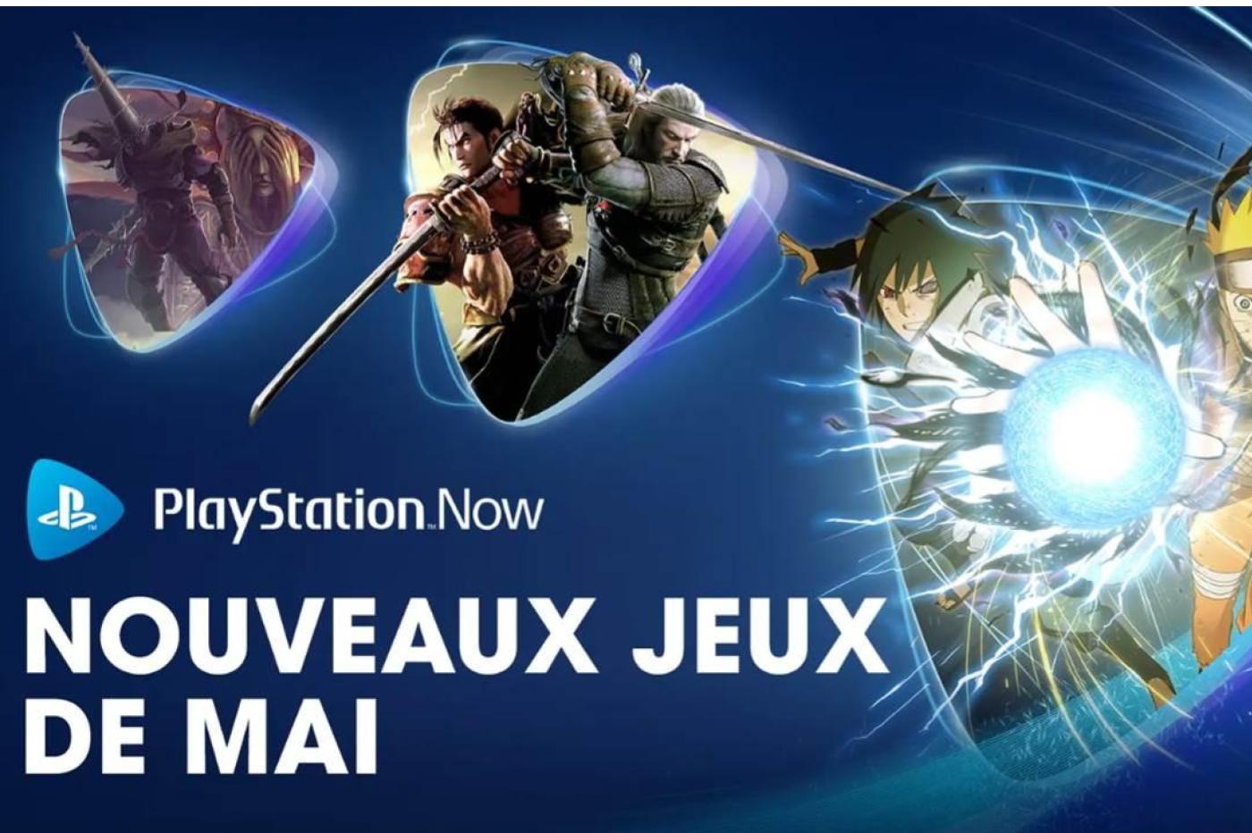 May 2022 PS Now poster featuring Naruto, Soulcalibur VI and Blasphemous