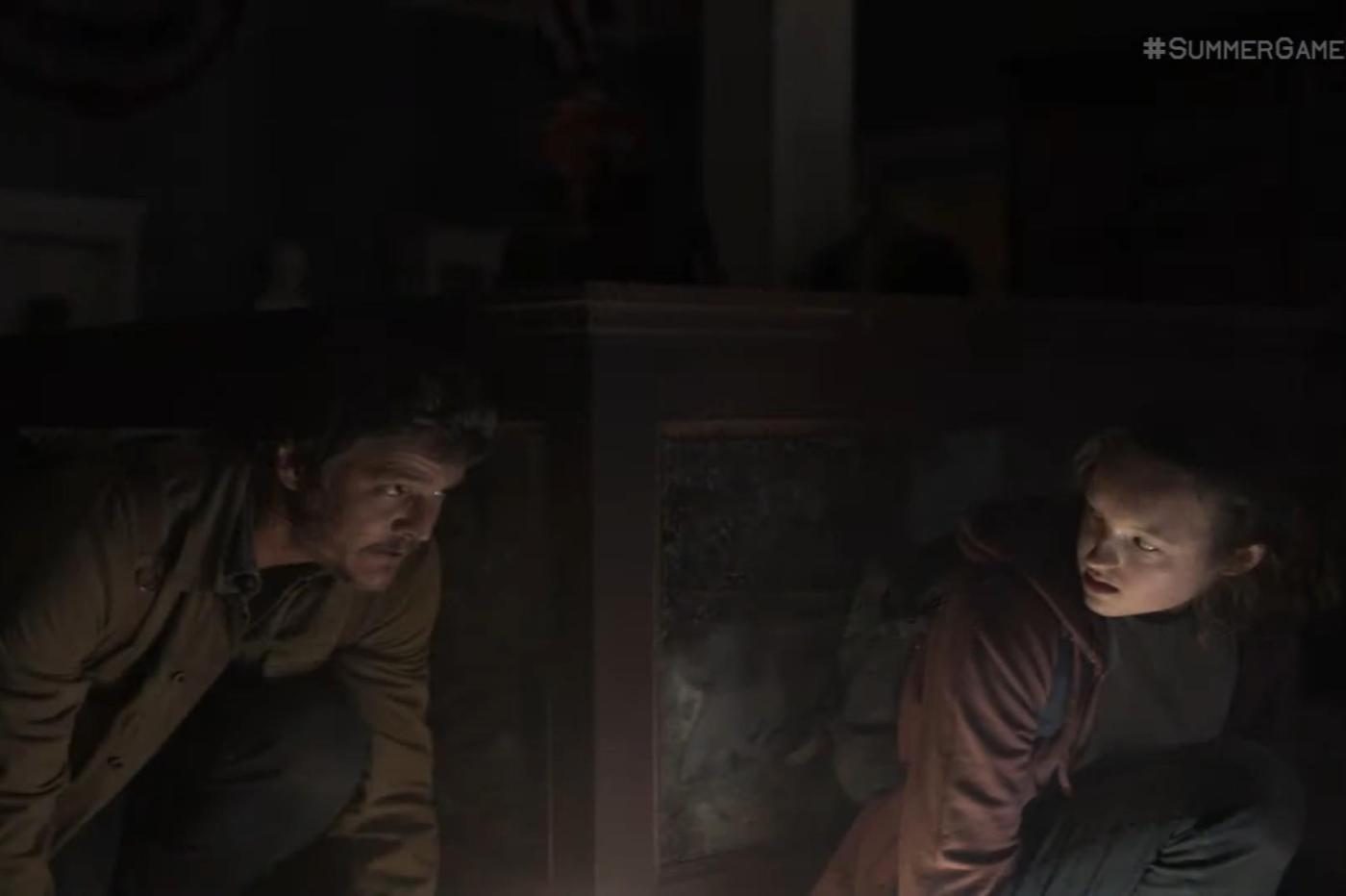 Image exclusive de la série The Last of Us avec Pedro Pascal et Bella Ramsey à l'écran