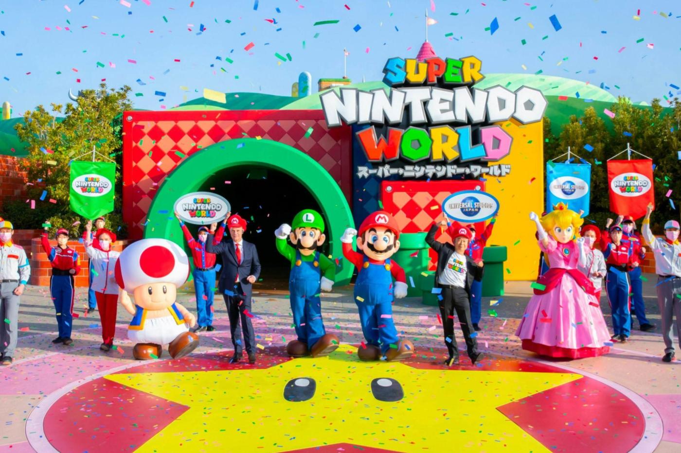 Image de l'ouverture de Super Nintendo World au Japon