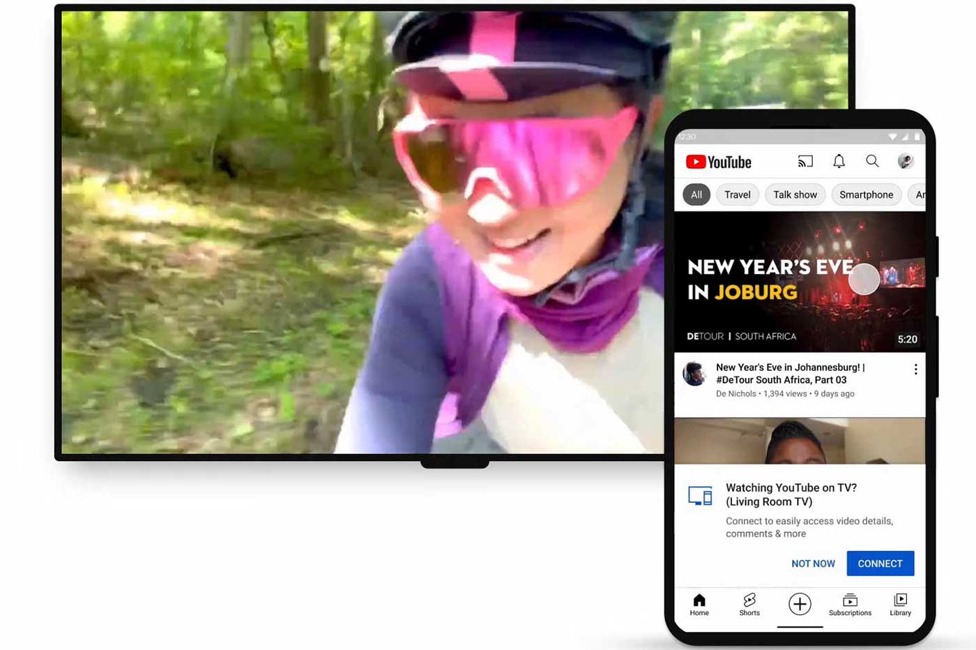 YouTube smartphone TV