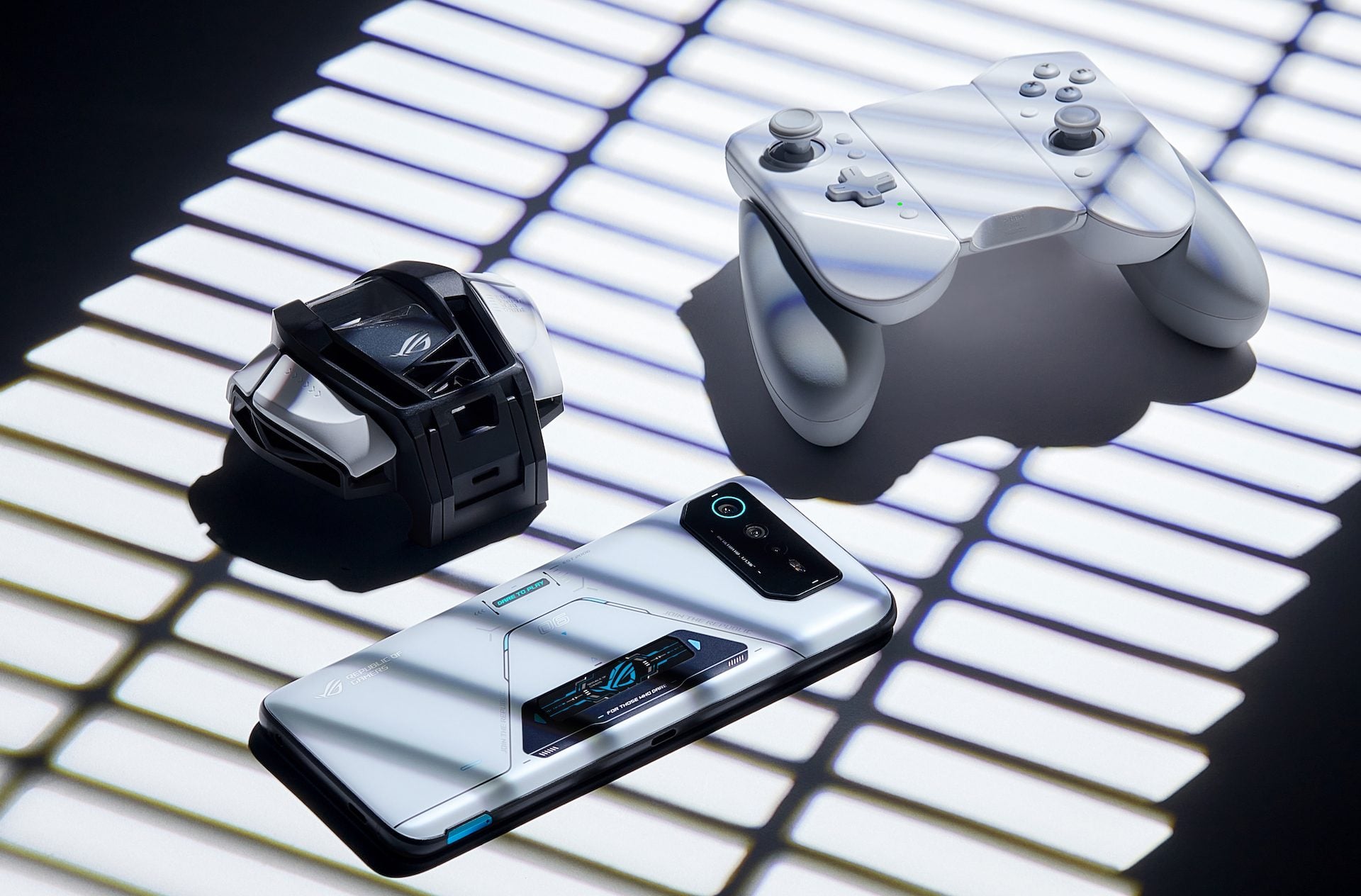 ROG Phone 6 Pro with accessories