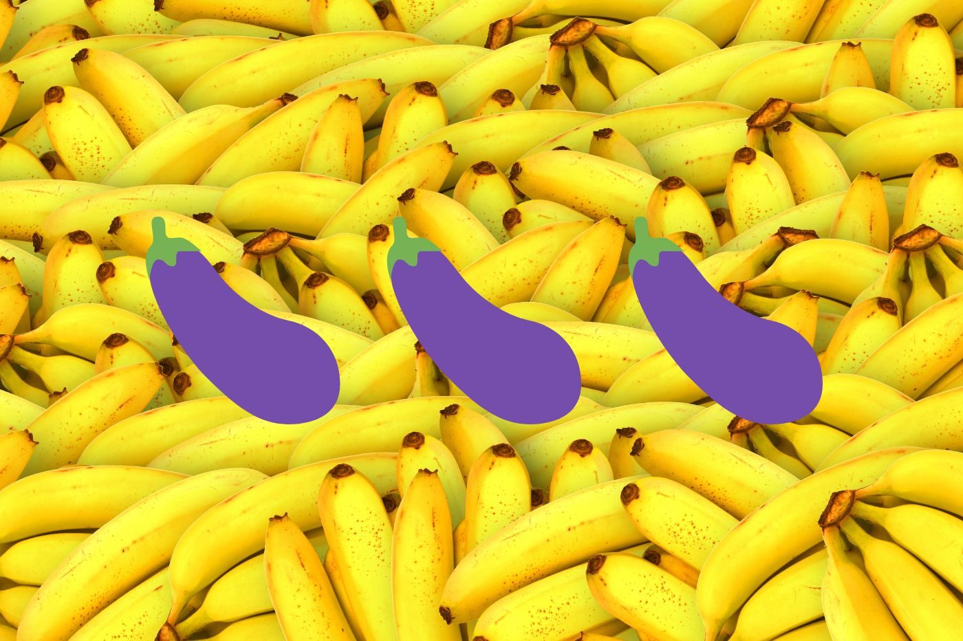 Bananes et aubergine