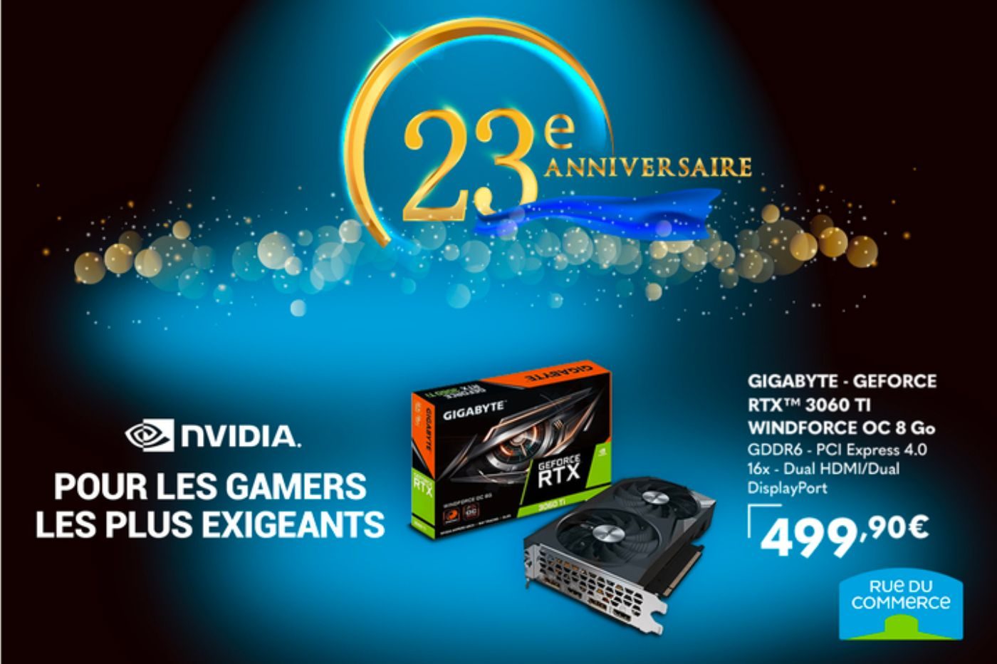Visuel anniversaire Rue du Commerce cartes graphiques NVIDIA