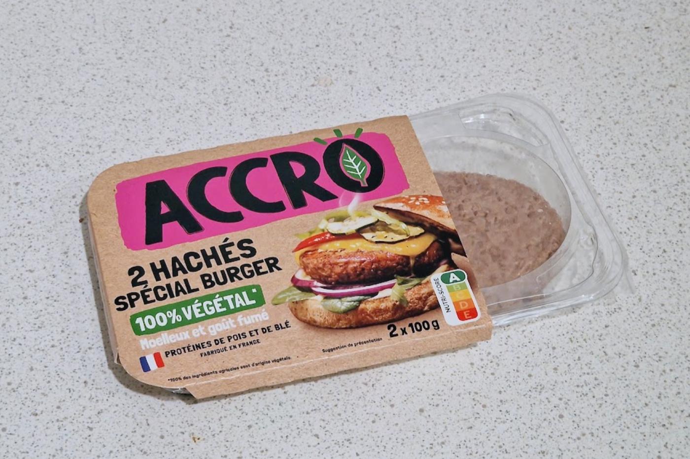 Accro viande végétale packaging