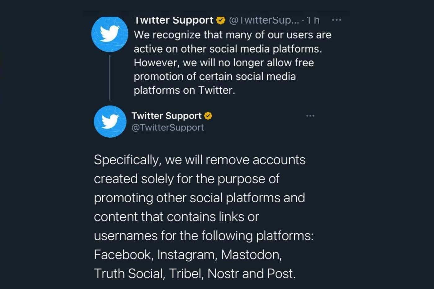 Twitter support