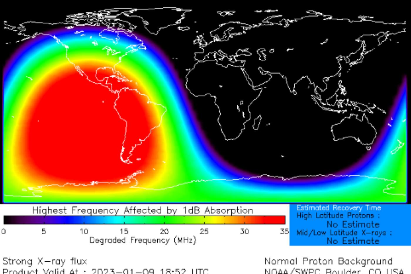 blackout eruption solaire 9 janvier 2023