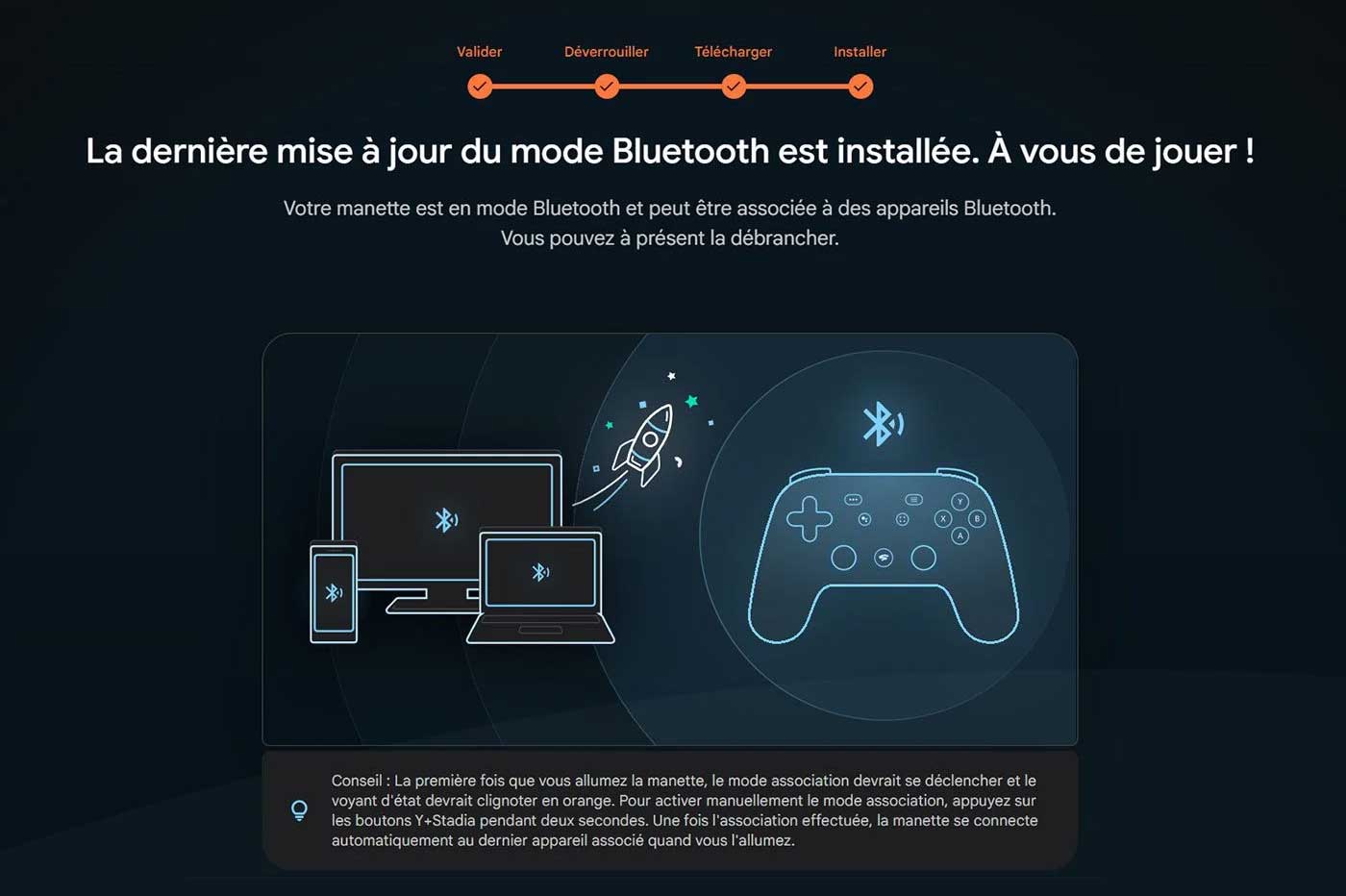 Mode Bluetooth Stadia