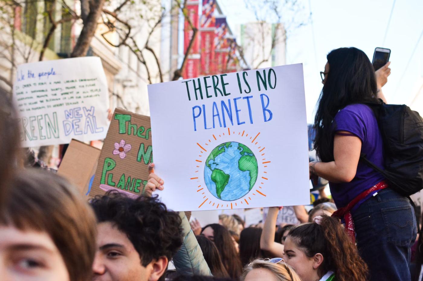 une manifestation pour le climat