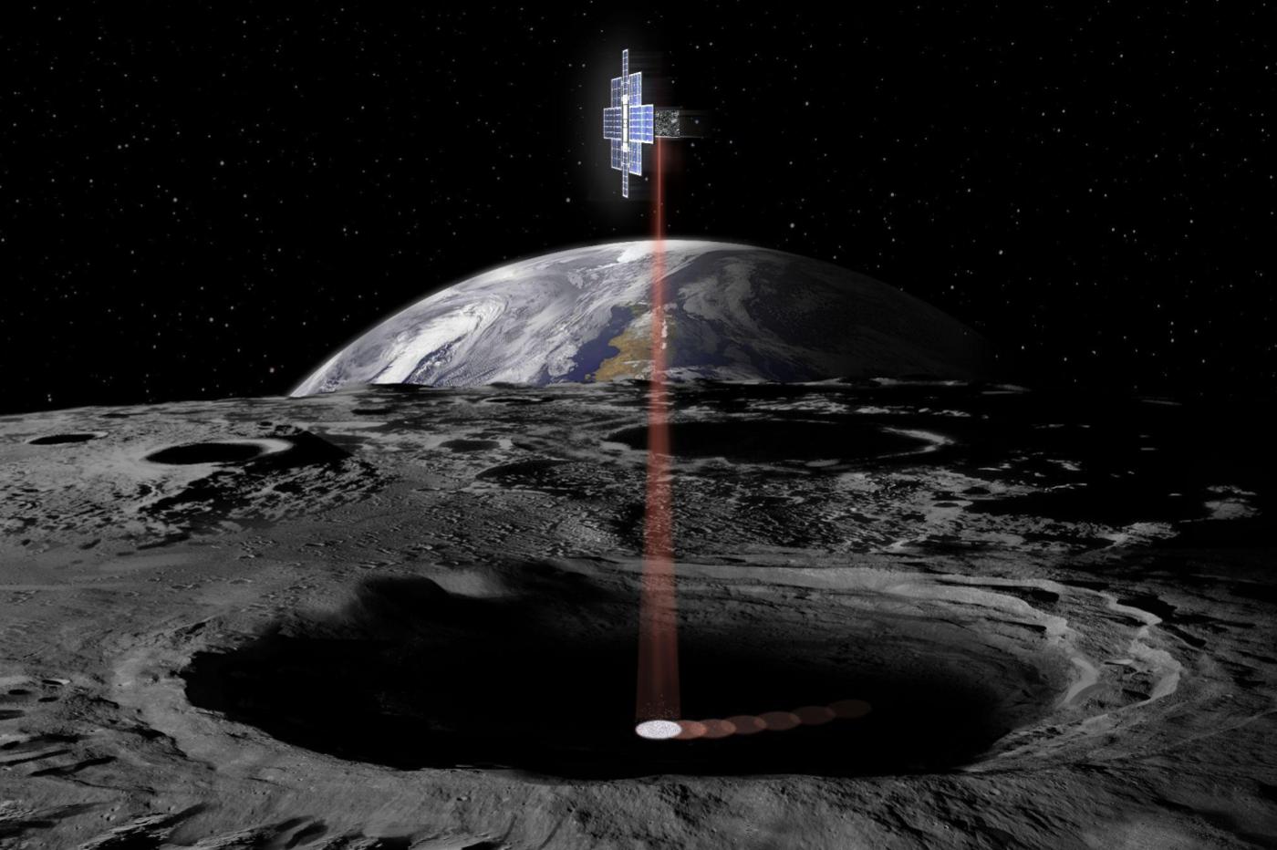 un rendu de la sonde Lunar Flashlight de la NASA