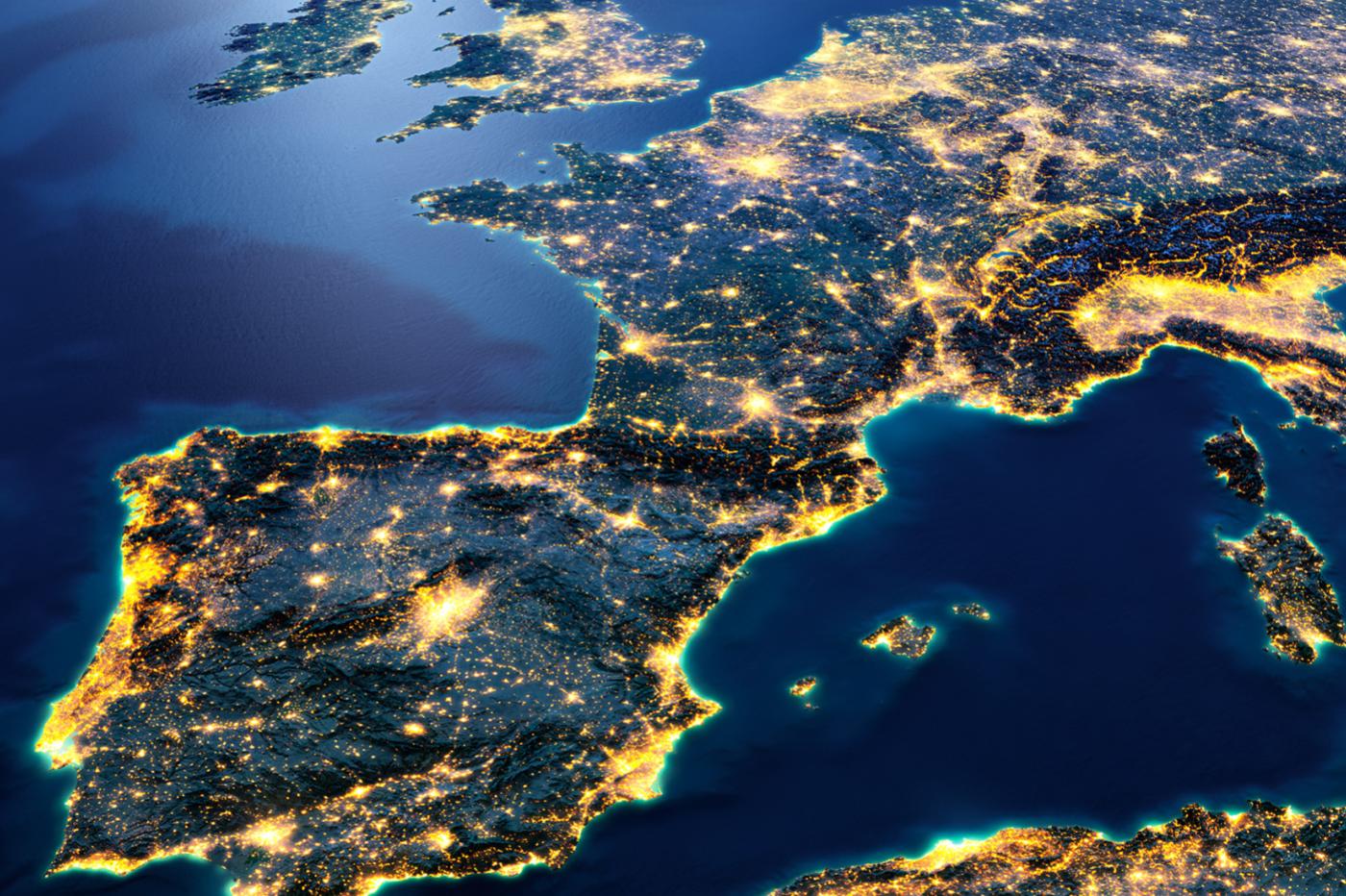 l'Europe vue depuis l'espace