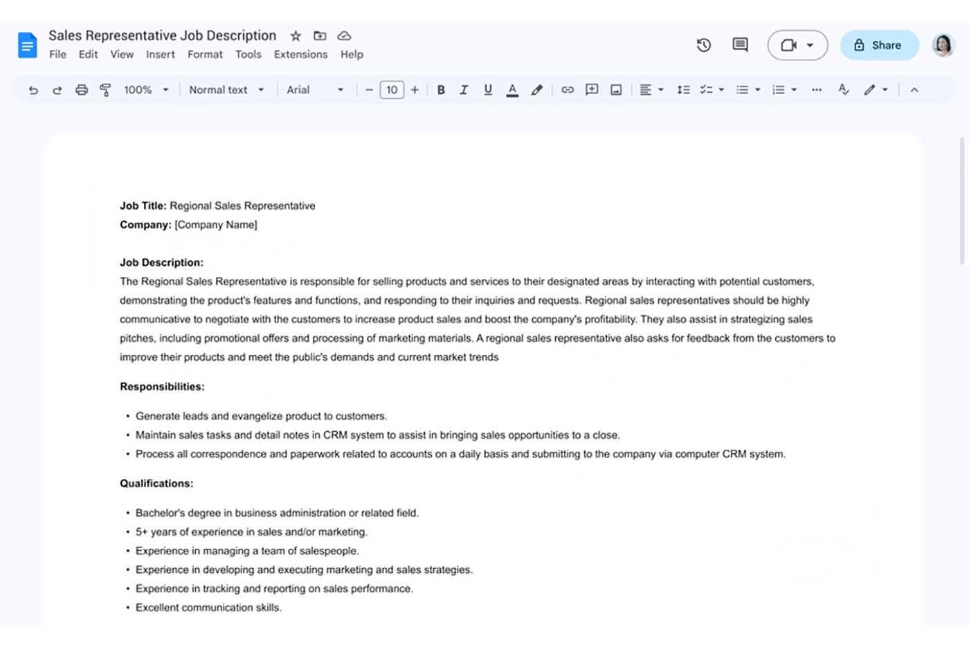 Google Docs IA