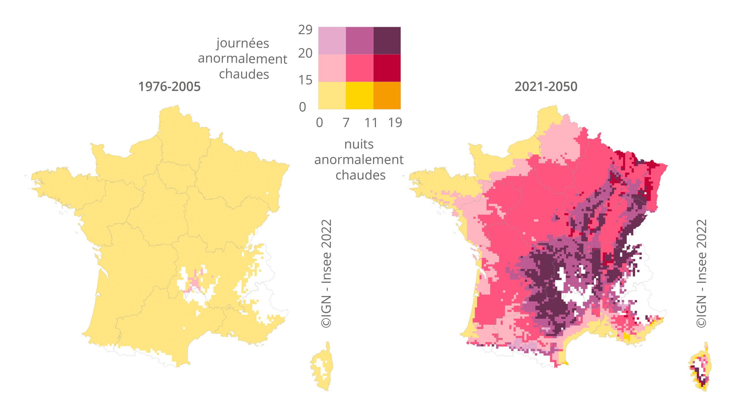 Fréquence des journées chaudes en région