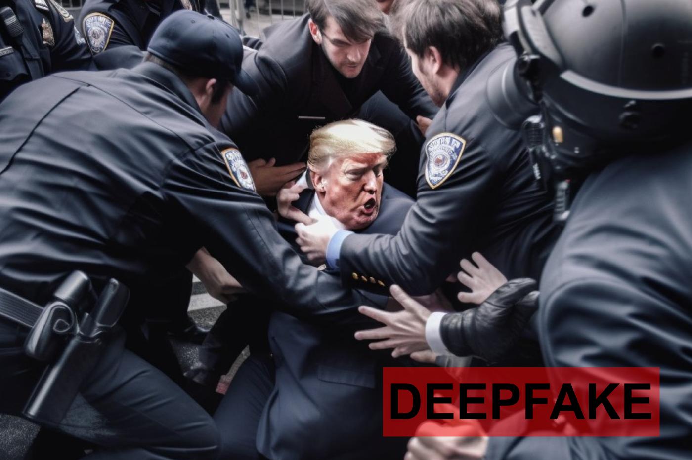un deepfake de l'arrestation de Donald Trump