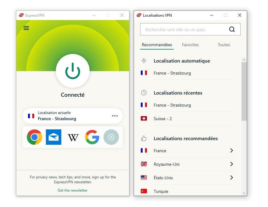 Application ExpressVPN