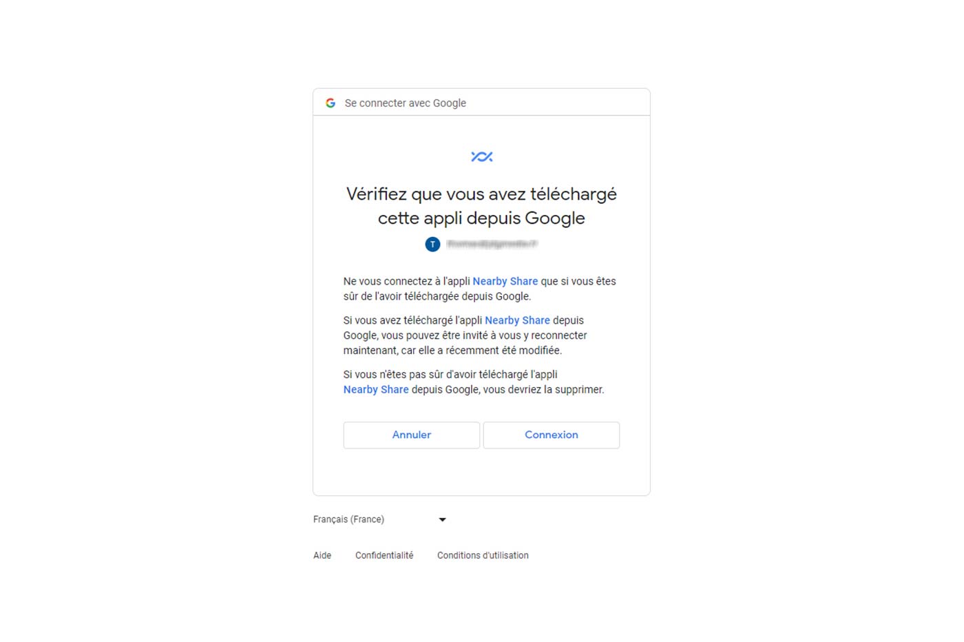 Google Partage à proximité (bêta)