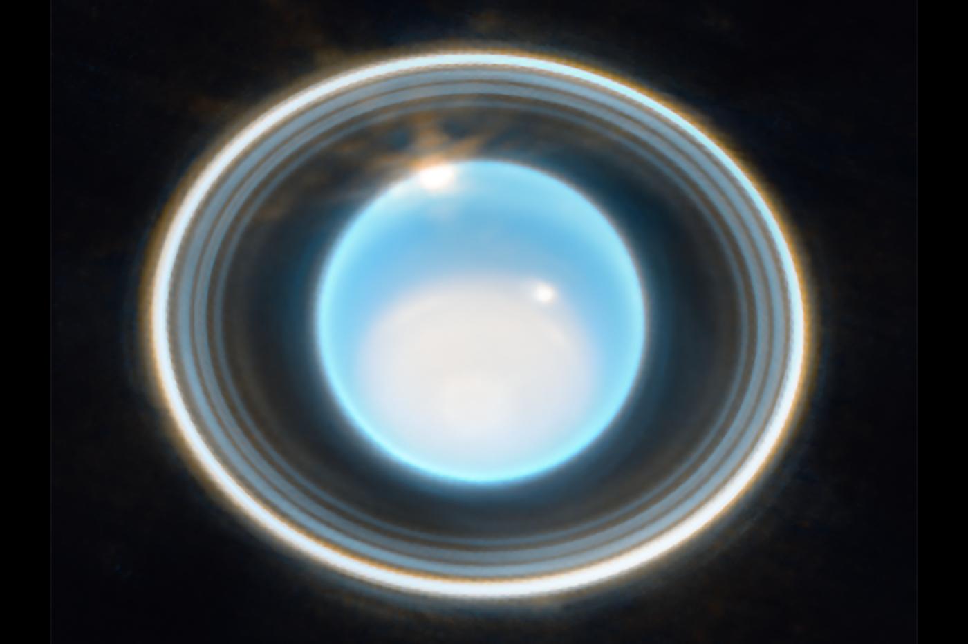 Urano e seus anéis vistos pelo JWST