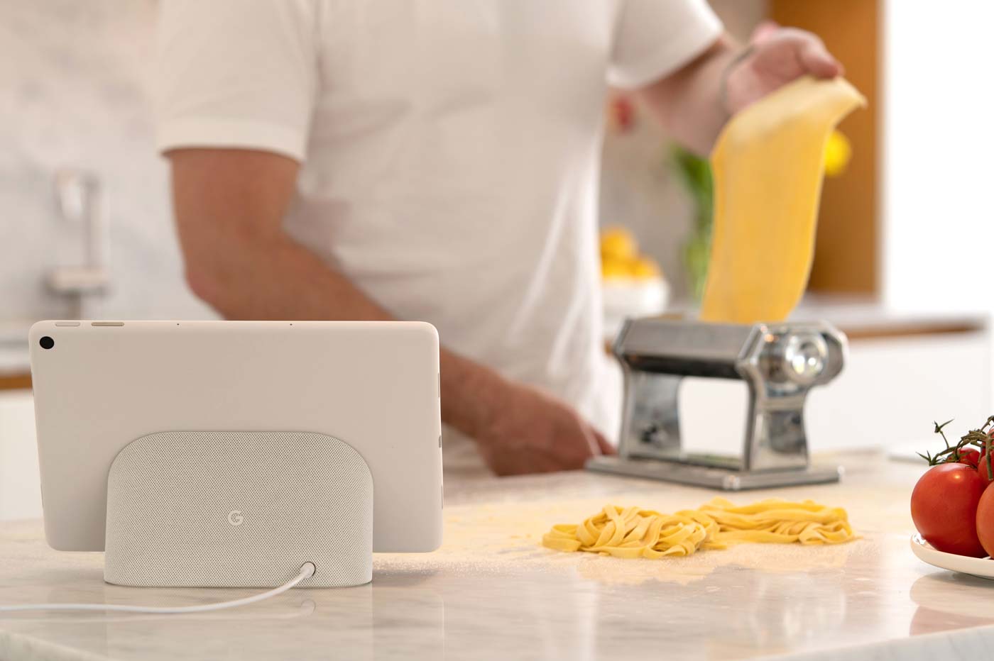 Google Pixel Tablet dans une cuisine