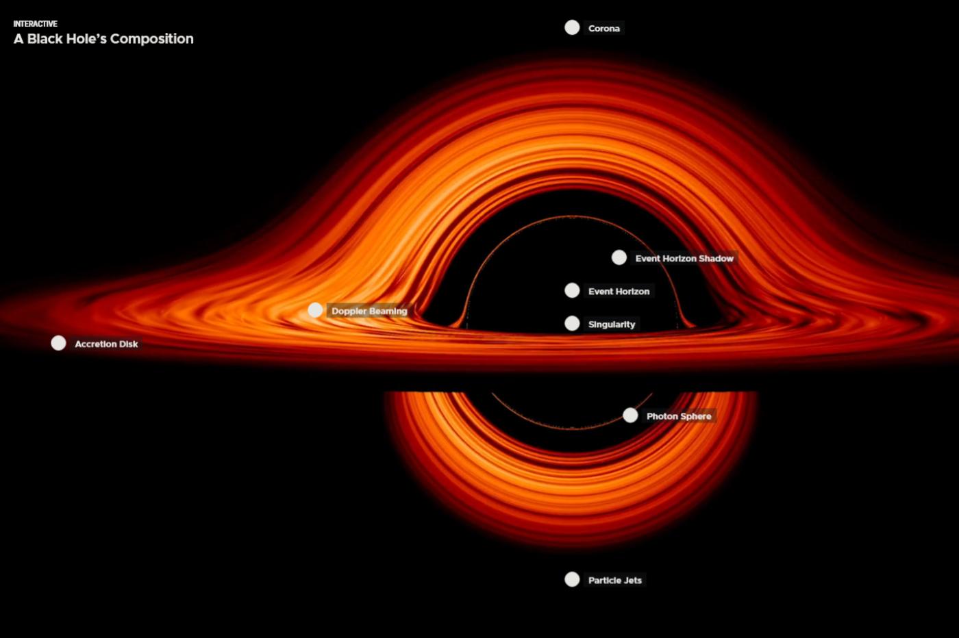 Une représentation de l'anatomie d'un trou noir