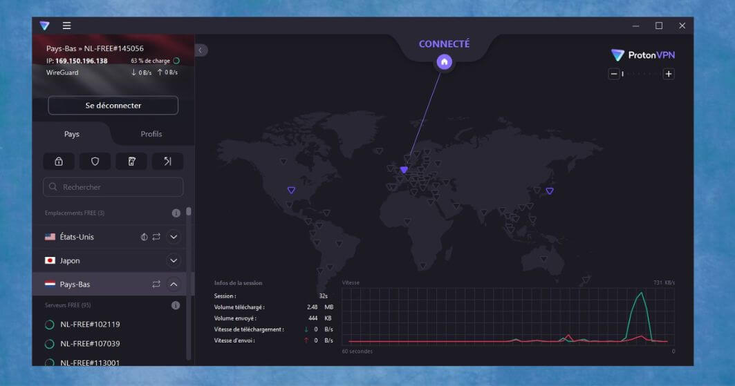 ProtonVPN gratuit pour le Canada