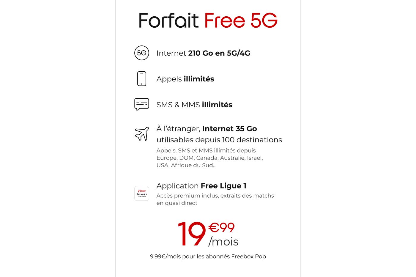 Forfait Free 5G