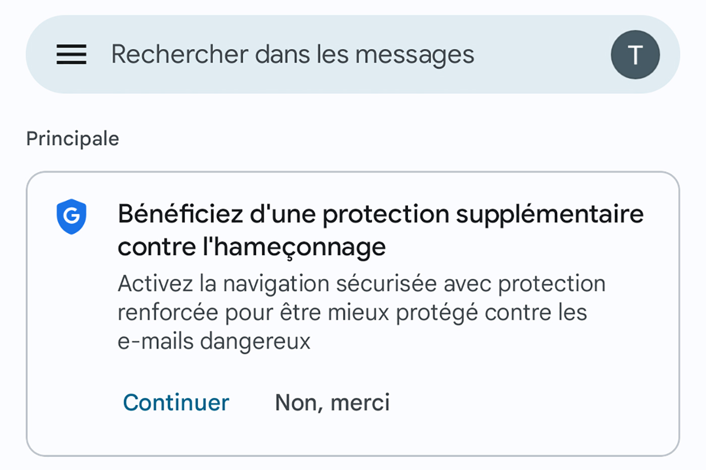 Gmail navigation sécurisée