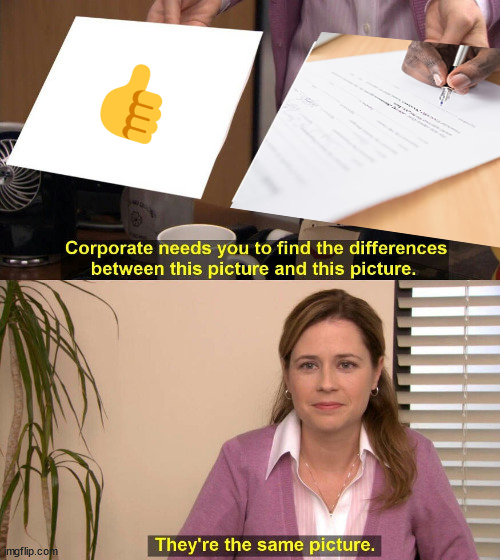 Meme they're the same picture de The Office