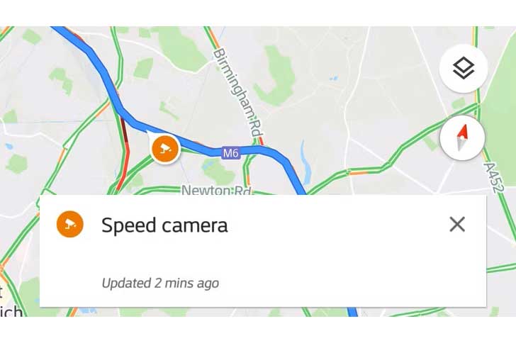 Google Maps radar