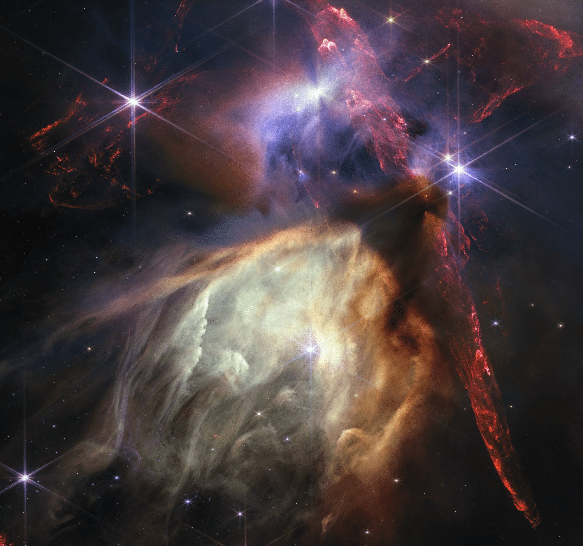 Le nuage de Rho Ophiuchi capturé par le JWST