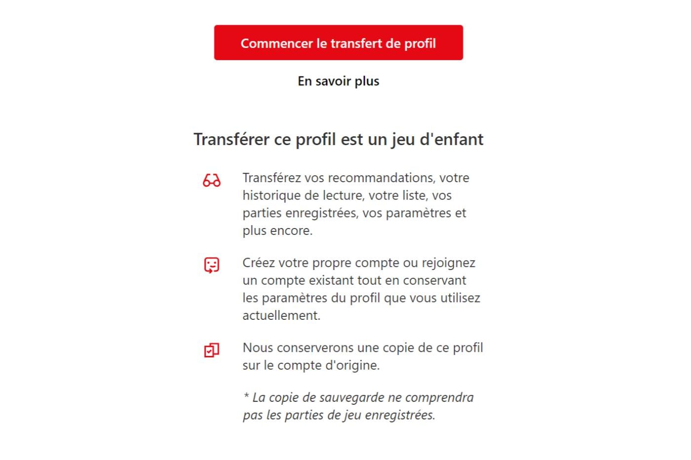 Transfert de compte Netflix