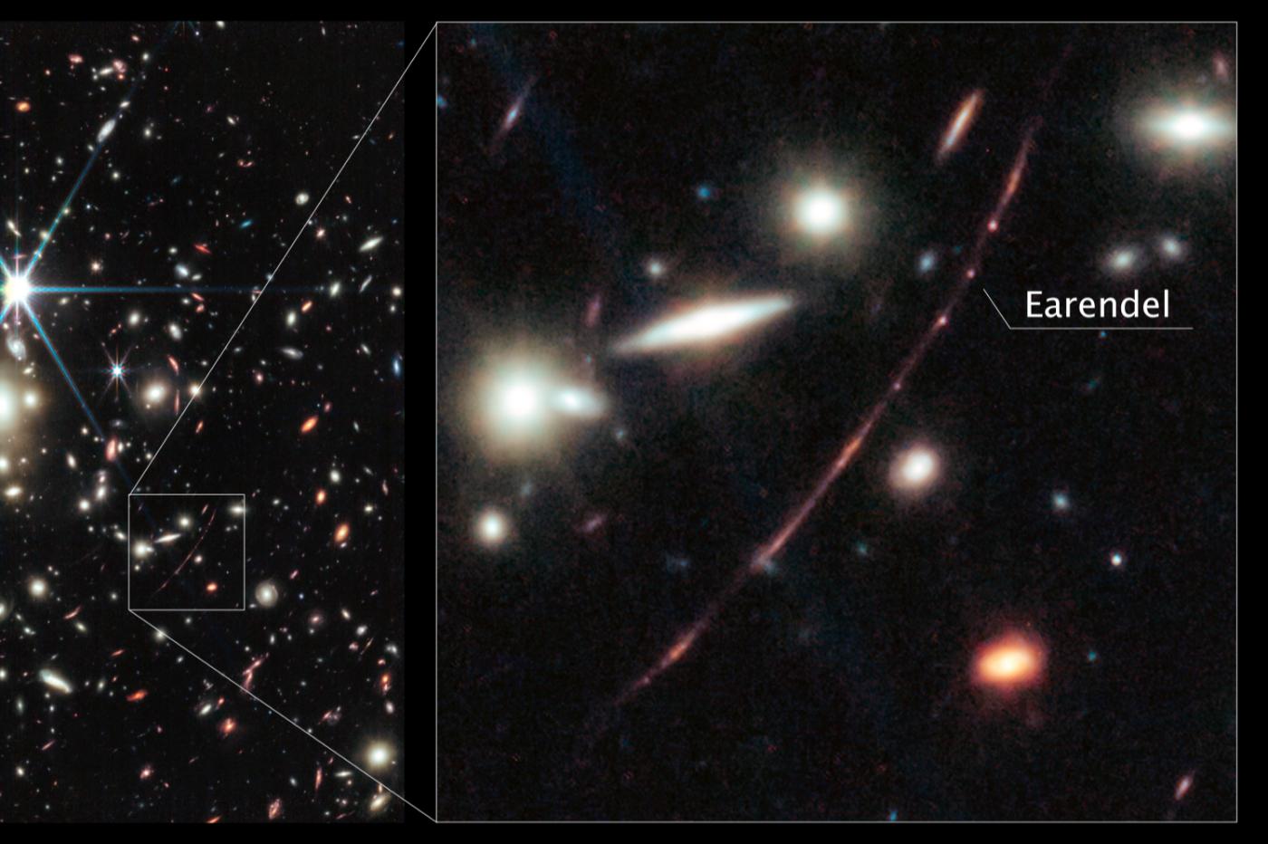 Earendel, la plus ancienne étoile jamais observée, vue par le James Webb