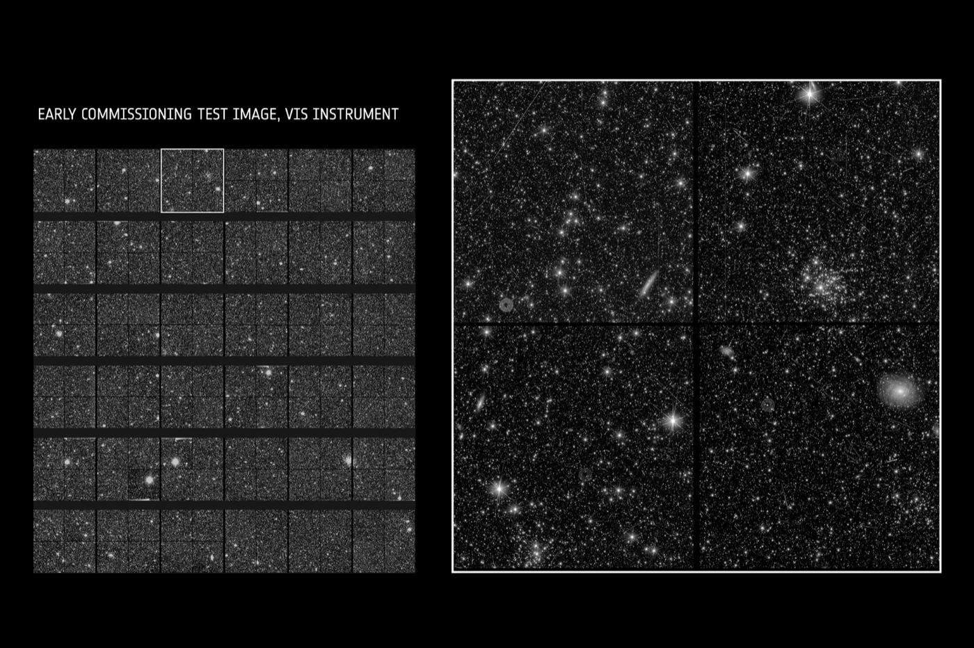 Les premières images de test d'Euclid dans le visible