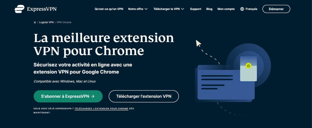 Extension VPN pour Google Chrome ExpressVPN