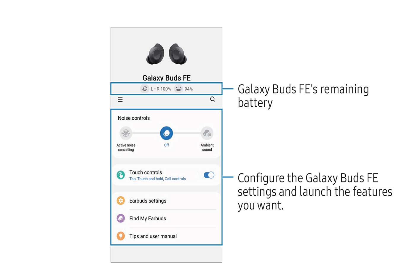 Samsung Galaxy Buds FE manuel